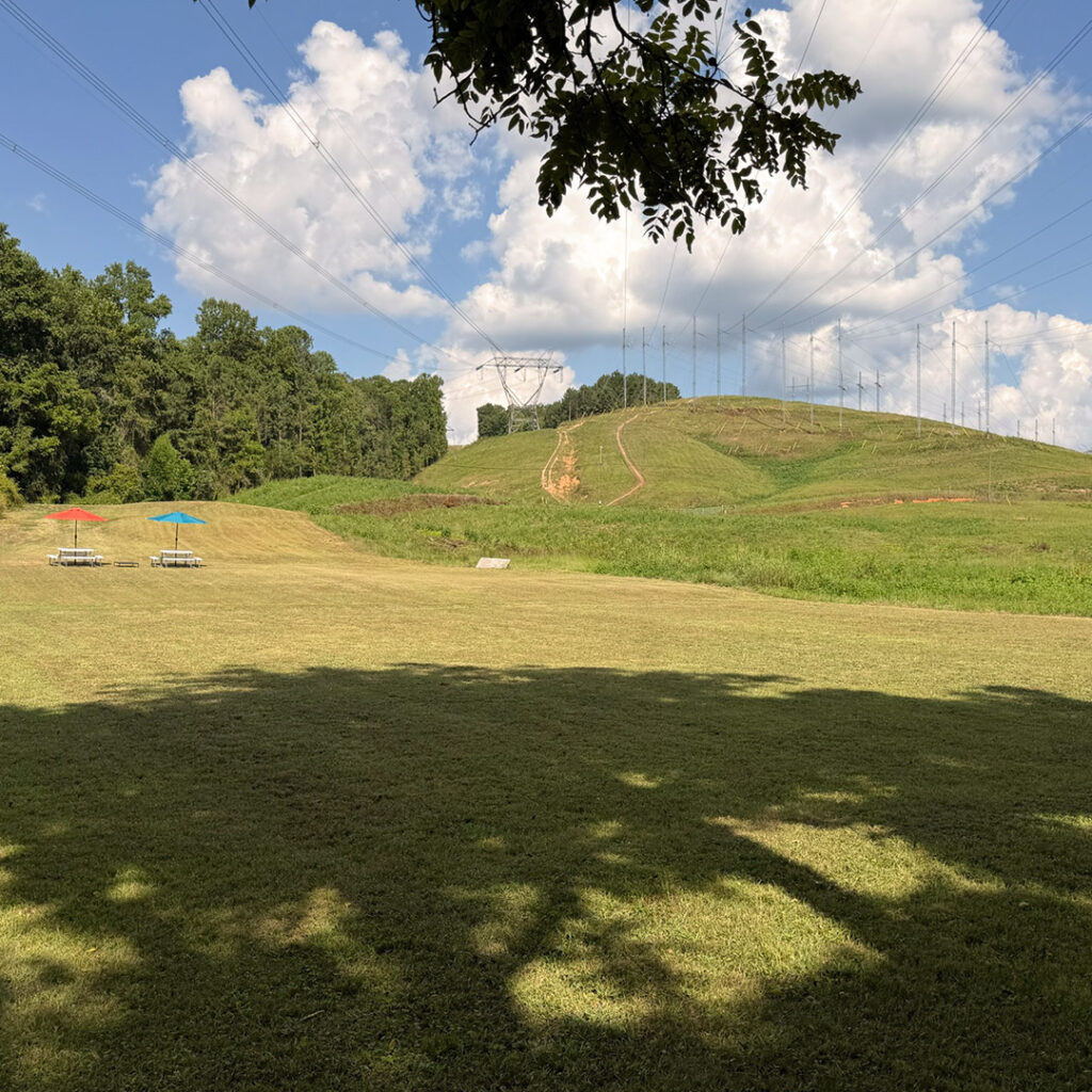 Outdoor dog training field at Peanut's Pet Care in Ball Ground, Georgia