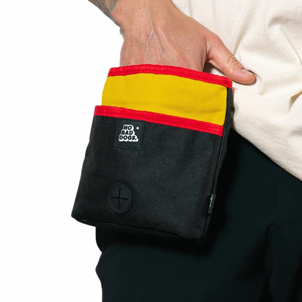 No Bad Dogs treat pouch worn at the waist